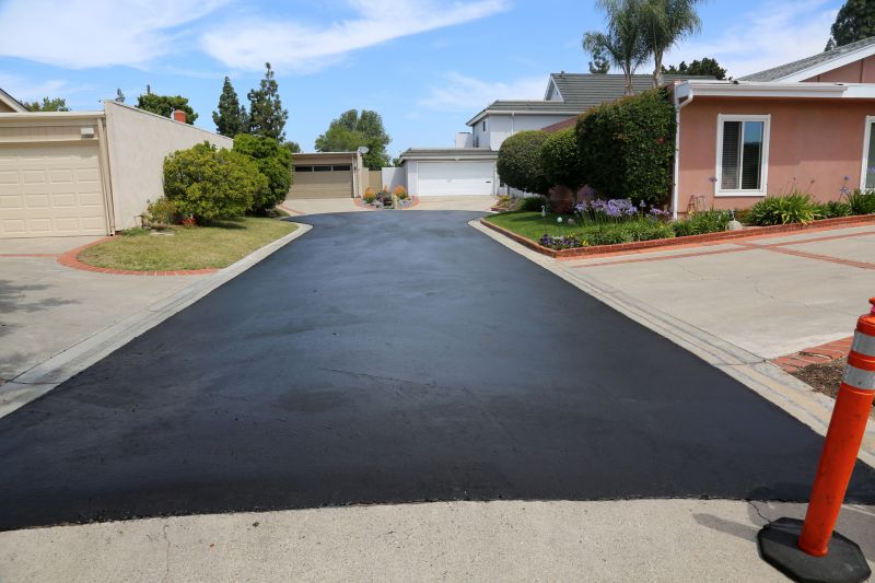 Freshly Resurfaced Blacktop Driveway